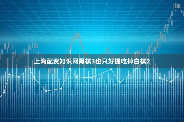 上海配资知识网黑棋3也只好提吃掉白棋2